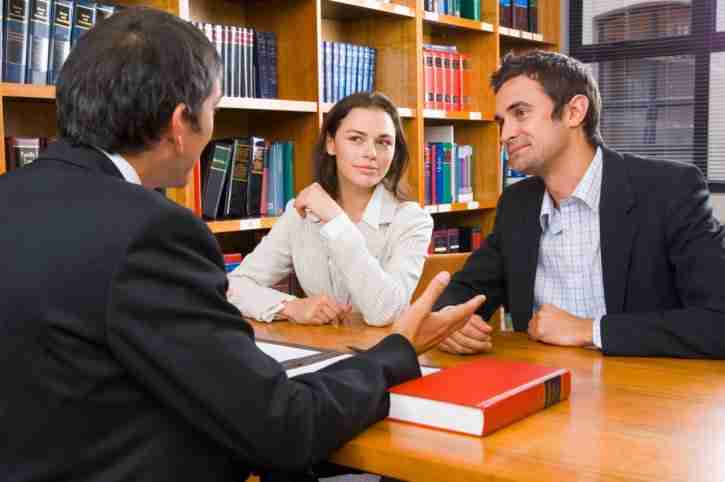 Couple with lawyer